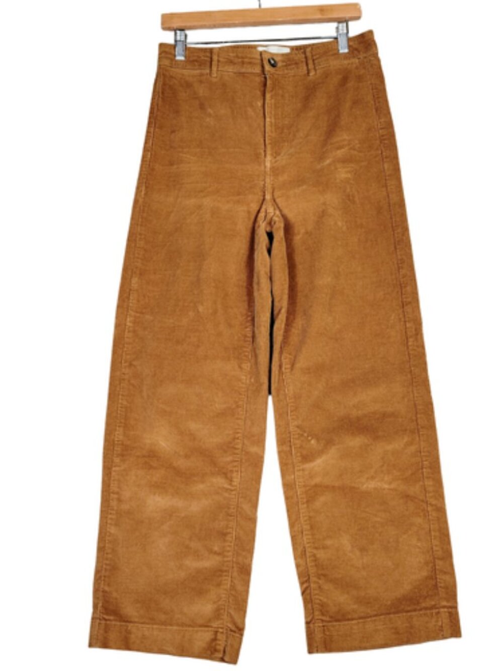 Everlane The Corduroy Wide-Leg Pant Women's 8 Brown Stretch High-Rise Trousers
